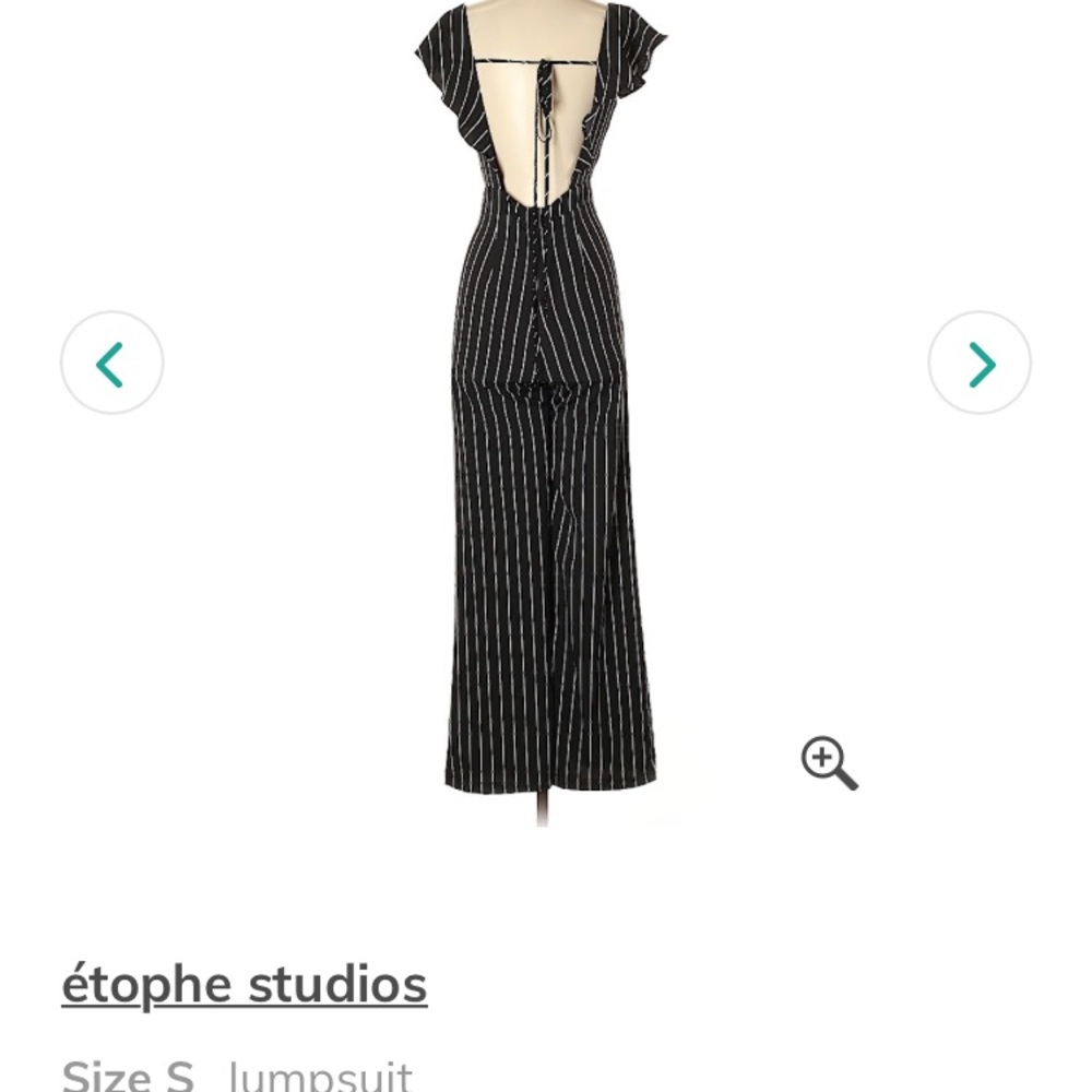 Black and White Striped Jumpsuit